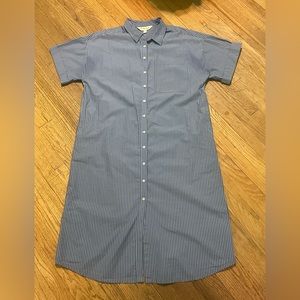 The Drop womens button down workwear striped dress. Size Large